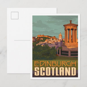 Edinburgh Scotland Vintage Art Travel Postcard