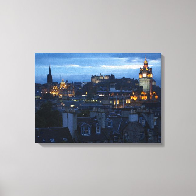 Edinburgh Skyline Canvas Print (Front)