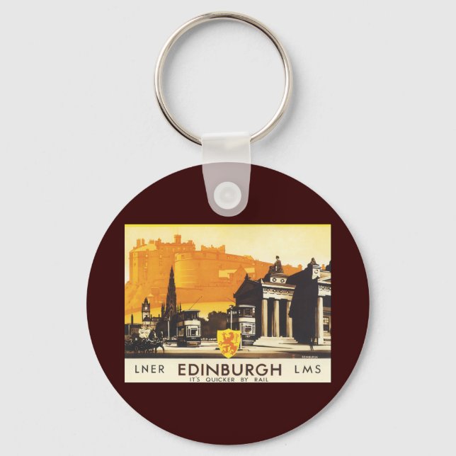 Edinburgh via LNER Rail Poster Keychain (Front)