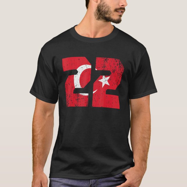Edirne 22 Memleket Turkey Flag  Idea T-Shirt (Front)