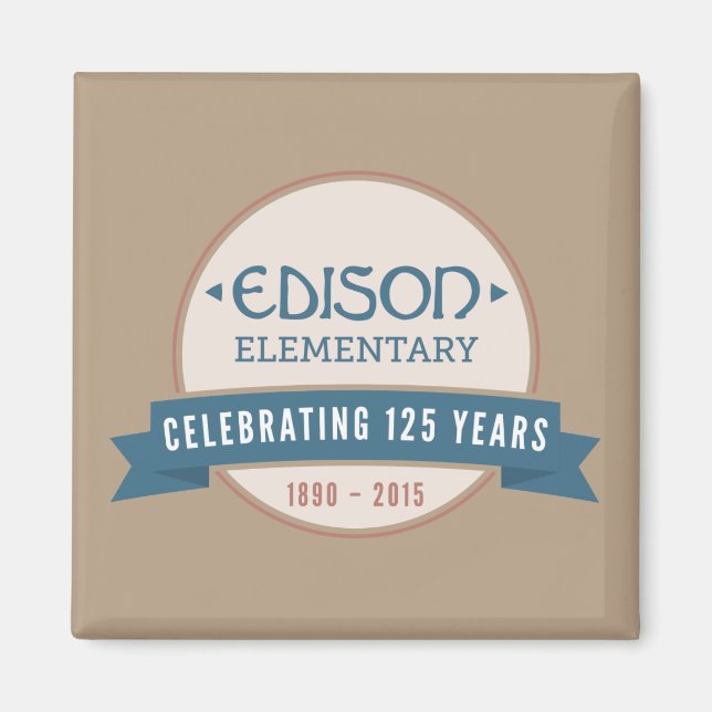 Edison 125e Anniversaire Magnet (Devant)