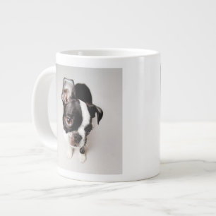 Edison Boston Terrier puppy. Large Coffee Mug