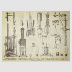 Edison Bulb Decoupage Paper