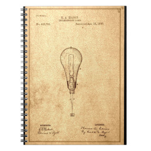 Edison Bulb Patent Notebook