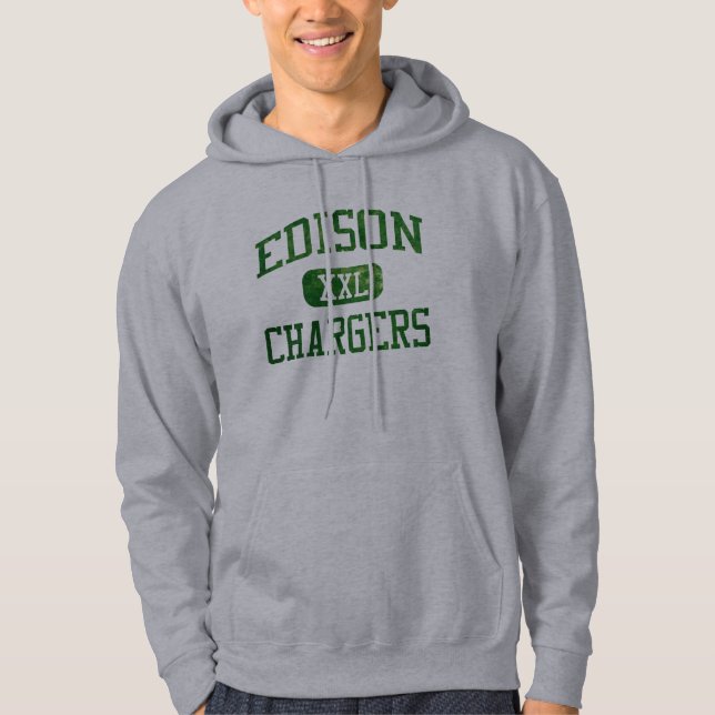 Edison Chargers Hoodie - Grey (Front)