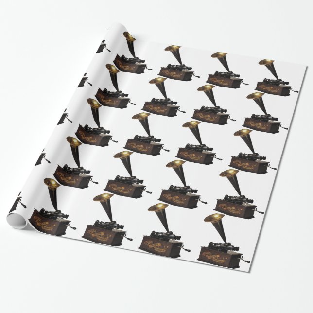 Edison Home Phonograph Wrapping Paper (Unrolled)