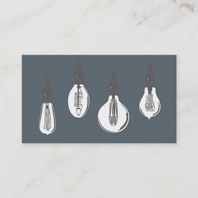 Edison Light Bulbs Business Card (Front)