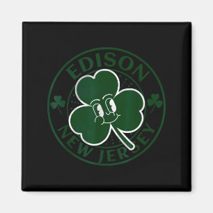 Edison New Jersey Irish Shamrock Nj Retro Souvenir Magnet