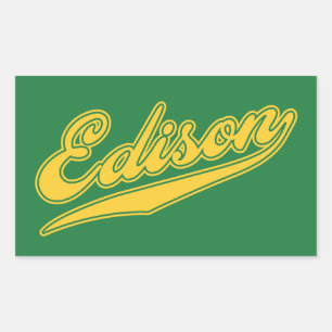Edison Script Sticker