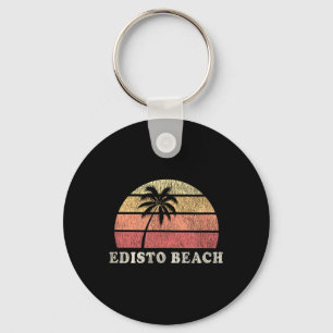 Edisto Beach Sc Vintage 70s Retro Throwback Design Keychain