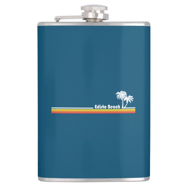 Edisto Beach South Carolina Hip Flask (Front)