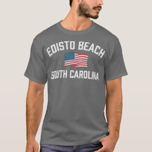 Edisto Beach South olina SC USA Flag Patriotic T-Shirt