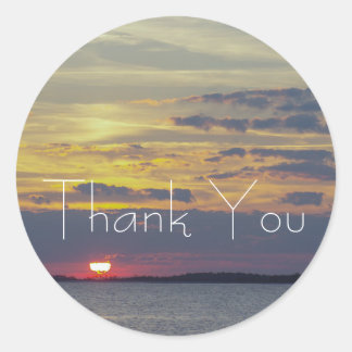 Edisto Island Sunset Classic Round Sticker