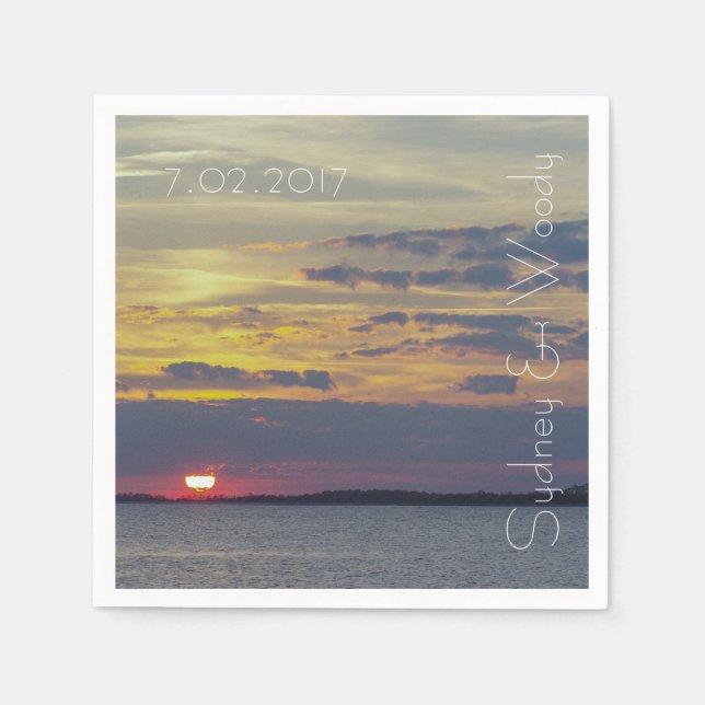 Edisto Island Sunset Napkin (Front)