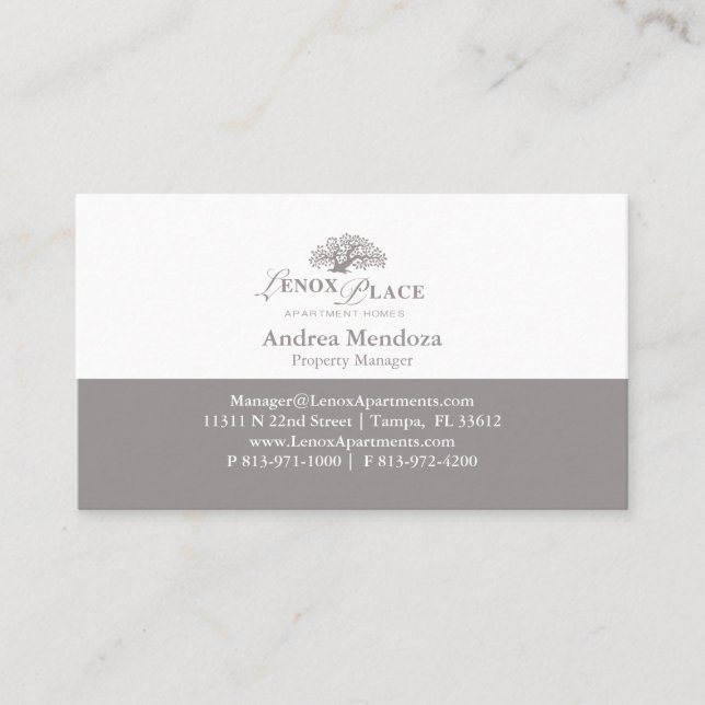 Edit 2 Apartment Complex Business Card Template (Front)