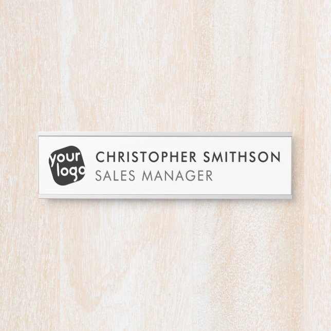 Edit Colour & Add Your Logo Plate Changeable Offic Door Sign (Front)