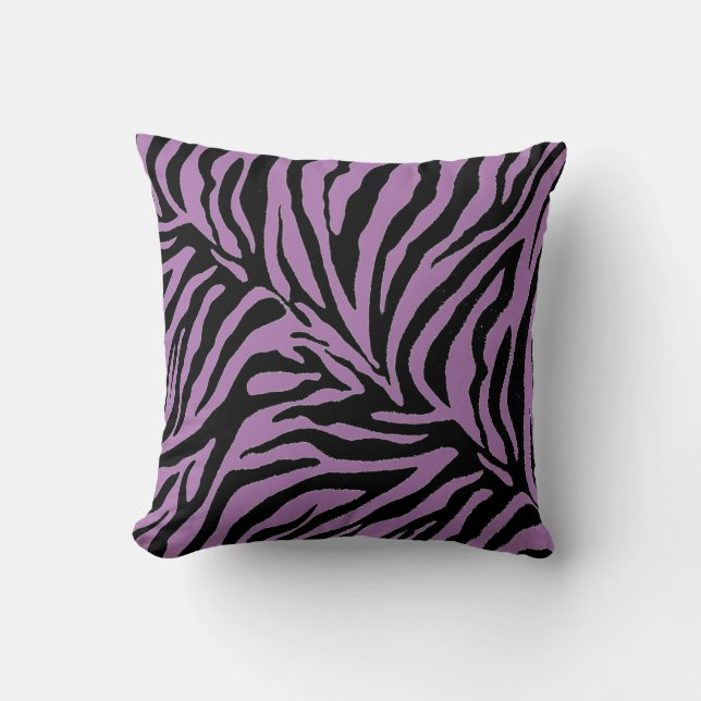 edit design - change the colour zebra animal print throw pillow (Front)