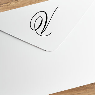 Edit Design to Change Fancy V Monogram Rubber Stamp