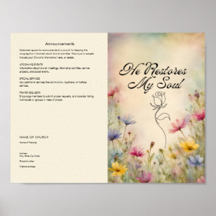 Edit, Download Church Bulletin Poster