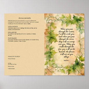 Edit, Download Church Bulletin Poster