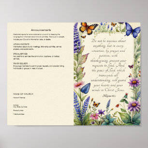 Edit, Download Church Bulletin Poster