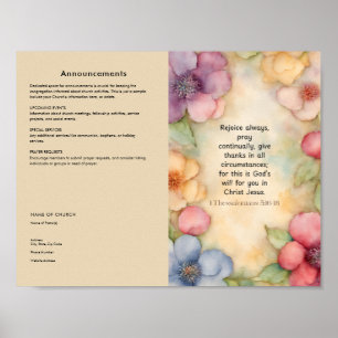 Edit, Download Church Bulletin Poster