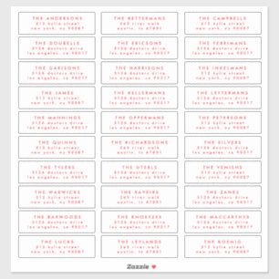 edit individual christmas red guest address label