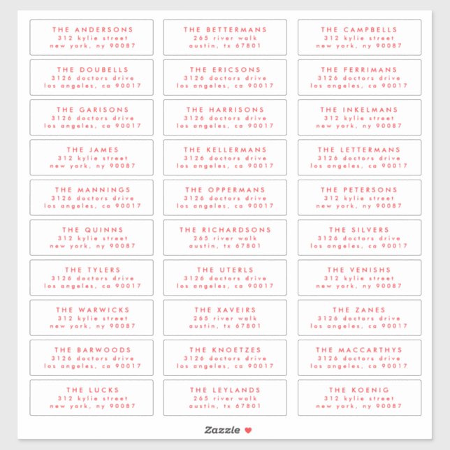 edit individual christmas red guest address label (Sheet)