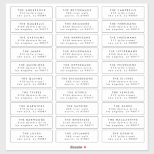 edit individual wedding guest address stamp label