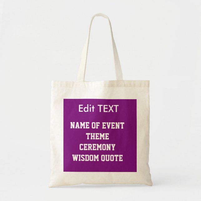 Edit replace TEXT IMAGE DIY Template budget TOTE (Front)