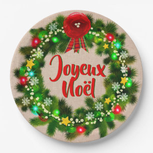 Edit Text  Assiette joyeux Noël 9" Paper Plate