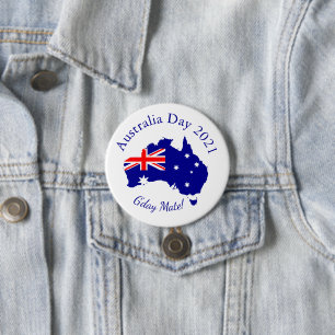 Edit Text Matching Australia Day 3" (75mm) 3 Inch Round Button