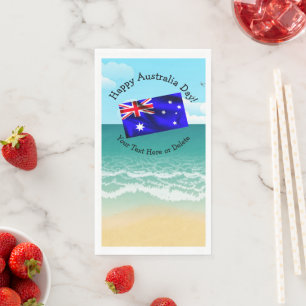 Edit Text Matching Australia Day Napkin