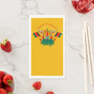 Edit Text Matching Kwanzaa Party Napkin