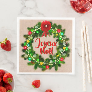 Edit Text serviette de table joyeux noël dinner Napkin