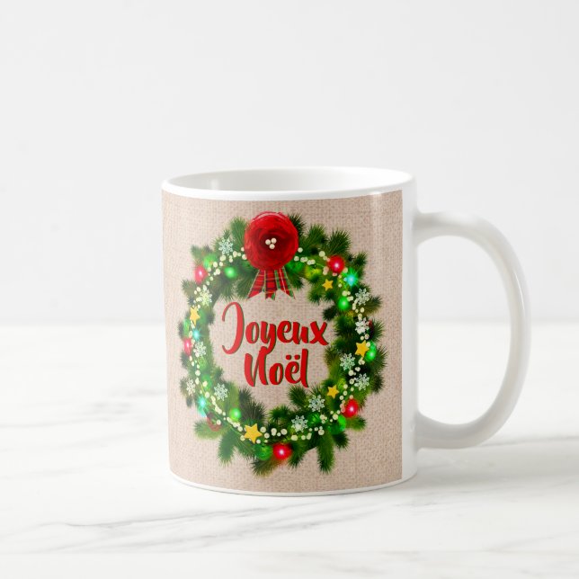 Edit Text Tasse de joyeux Noël Coffee Mug (Right)