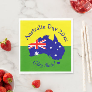 Edit Text Year  Australia Day  Napkin