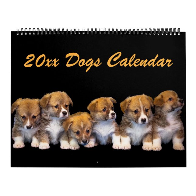 Editable 20xx Dogs Calendar (Cover)