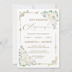 Editable 50th Wedding Anniversary Invitation