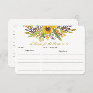 Editable A Recipe for the Bride-to-be Card