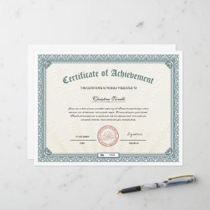 Editable Achievement Certificate Template 