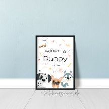 Editable Adopt A Puppy Sign