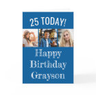 Editable Age and Greeting | 3 Photo Birthday