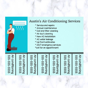 Editable Air Conditioning Service Phone Number  Flyer