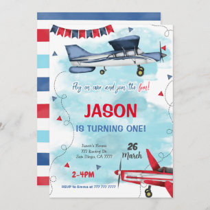 Editable Airplane Invitation