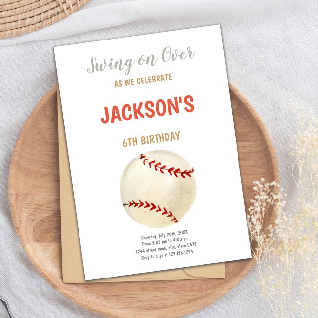 Editable All-Star Sports Party Invite for Boys (Sports Baseballs Birthday Invitations)