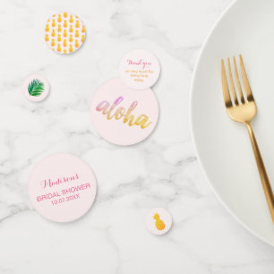 Editable Aloha Bridal Shower Table Confetti