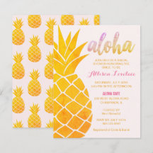 Editable Aloha Tropical Bridal Shower