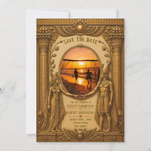 Editable Ancient Egyptian Save the Date Template