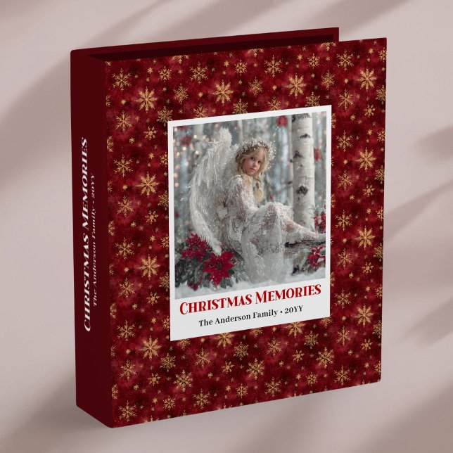 Editable Angel Poinsettia Red Gold Custom Christma Binder (Editable Angel Poinsettia Red Gold Custom Christmas Binder

)
